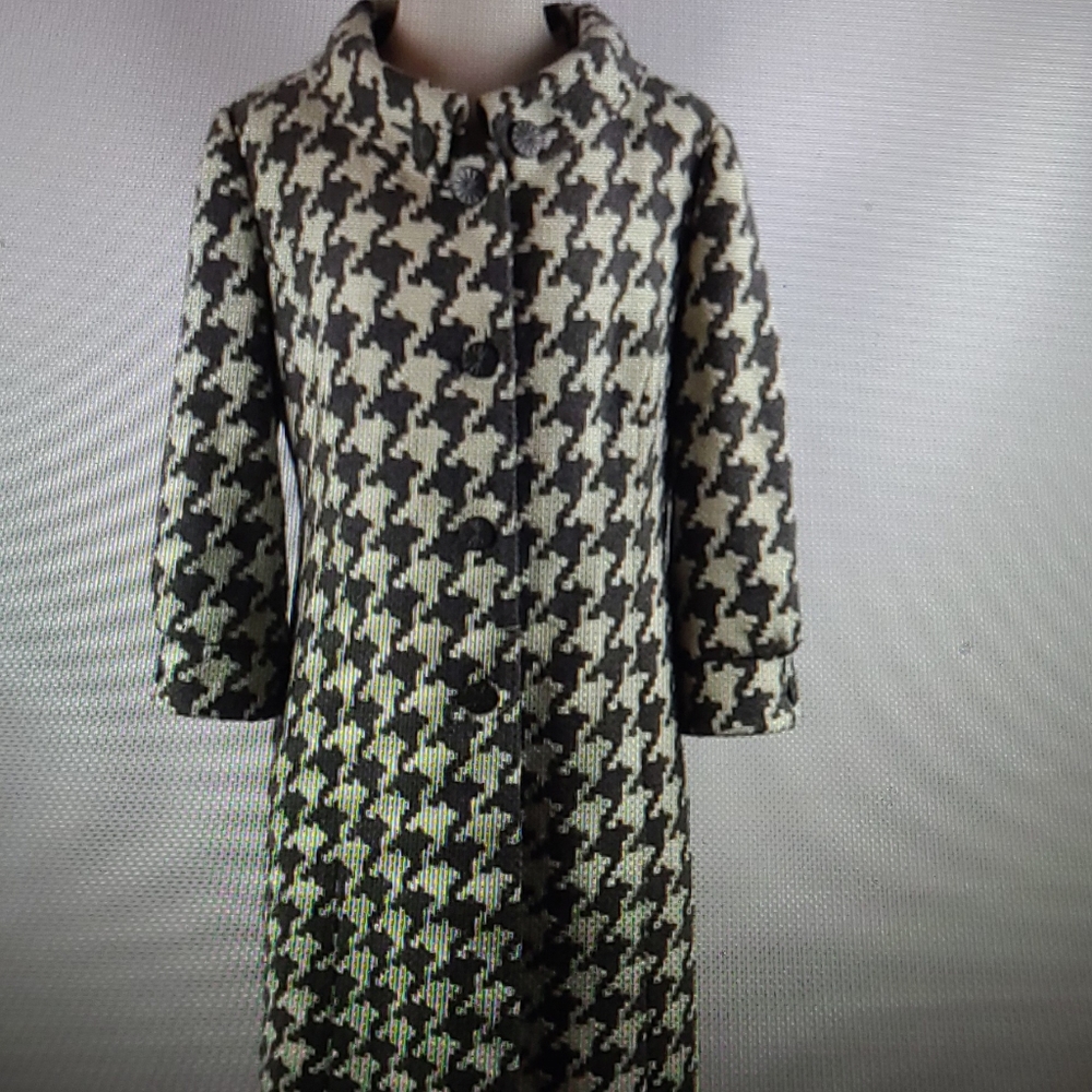 Anthropologie TABITHA Gray and White Coat